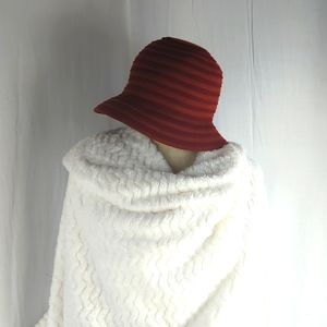 San Francisco Hat Co. Bon Bon Cloche Felt Hat Claret & Pumpkin